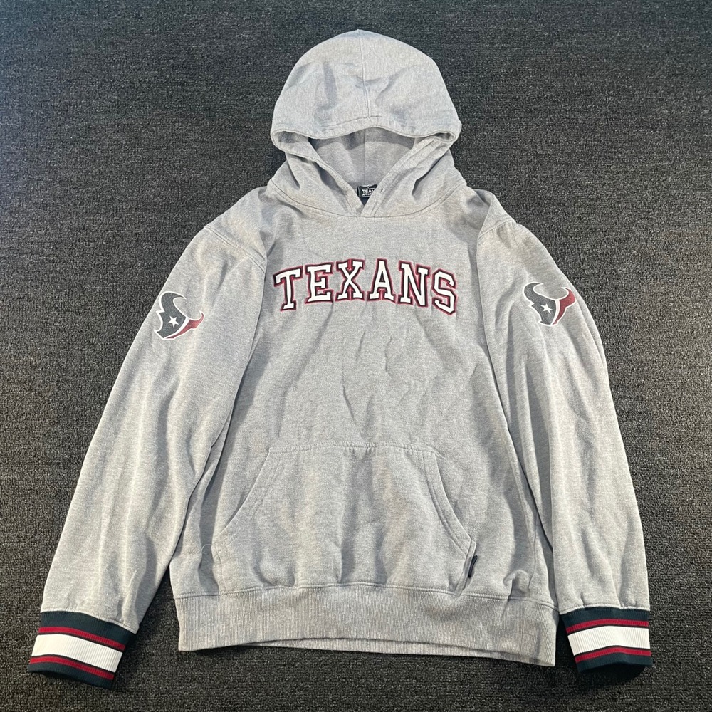 NFL Team Apparel Houston Texans Hoodie Mens XL Gray Good Pullover Logo